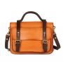 2024 Custom Vegetable Tanned Genuine Leather Satchel Bag For Women Retro Handbag