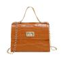 Crocodile Pattern Handbag 2024 Small Shoulder Crossbody Bag Women's Wholesale Ladies Hand Bags Versatile Small Square Bag
