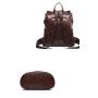 ZF301 New Fashion Shoulder Bag Female Tide Personality Splicing Leisure Backpack PU Simple Waterproof Wear-resistant