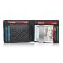 Slim front pocket wallet leather money clip card holder pu money clip with coin purse
