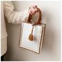 Fashion Female Women DIY Manual Small Square Handbags China Wholesale PU Womens Bags 2021 Hand-stitched Bags for Ladies