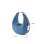 Fashion Luxury Classic Denim Fabric Women Handbags Washable Pu Veagn Leather Stylish Hobo Bags Custom Logo Ladies Shoulder Bag
