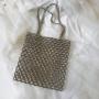 Factory Hollowed Out Handmade Acrylic Beaded Bag Women'S New Portable Shoulder Bag Simple Imitation Pearl Clutch Purse