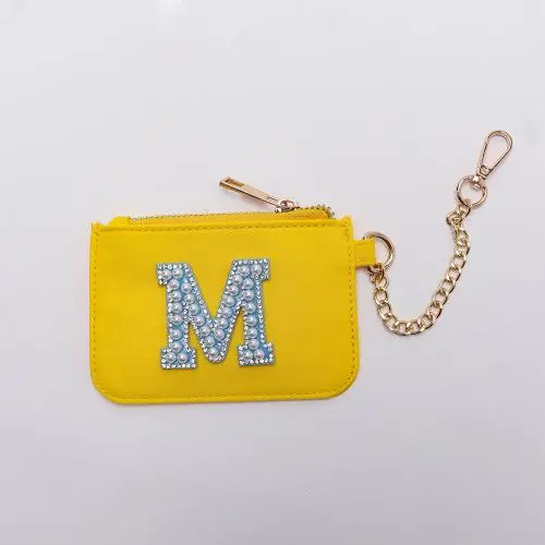 Keymay Stock Candy Color Wallet Keychain Bag Mini Cute Coin Purse Pouch Small Money Bag Key Chain Coin Purse