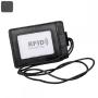 Hot sale RFID genuine leather clip for man and women ID card holders with hanging leather card holders wallets holder
