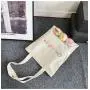 Custom Canvas Women's Bag Embroidery Zipper 0ne-shoulder Doll Bag Tote Bag Niche Design Logo PVC Transparent Window
