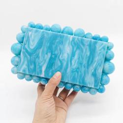 Luxury Design Yellow  Women Acrylic Box Clutch Evening Handbags Casual Chain Shoulder Bags Crossbody Bag 2024 sac main femm sac