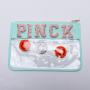 USA Warehouse Free Shipping Personalize DIY Chenille Letter Patches Transparent Flat Plastic Clear Makeup Bag Pvc Cosmetic Bag