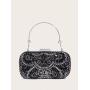 Wholesale lady diamond bags lady party purse metal box rhinestone clutch bags crystal evening bags clutch purse for women luxury