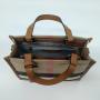 Custom Print Luxury Designed Waterproof Leather Canvas Tote Shopping Bag For Ladies
