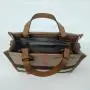Custom Print Luxury Designed Waterproof Leather Canvas Tote Shopping Bag For Ladies