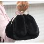 OEM932 New 2023 Plush Bag Women Cross Korean Cute Handheld women bag Autumn and Winter New Rabbit Ear Clip Bag for women