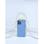 Custom Handmade Women Mini Pearl Bead Drawstring Bucket Bag with pocket