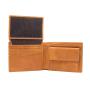 Nice genuine leather slim coin wallet men's id wallet RFID blocking
