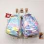 Hot product new large capacity lightweight student schoolbag women gradient nylon backpack
