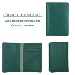 Men'S Genuine Leather Solid Bifold Wallet National Id Card Holder Wallets Rfid Anti Theft