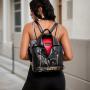 ladysky Top product fashion Unique collar ladies backpack for girls top selling quality PU women's handbag bag factory 26 cm