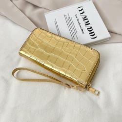 Stone Pattern Women's Purse Long Zipper Clutch Bag Fashion Pu Multi-card Coin Purse Mobile Phone Bag