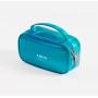 Custom Made Portable Handheld Toiletries Pu Leather Make Up Bag Portable Daily Cosmetic Bags For Women
