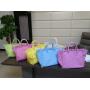 Keymay Stock Personalized Pearl Letter Patches Bridesmaid Gift Honeymoon Tote Travel Bag High Quality Tote Bag Canvas Handbag