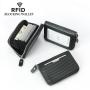 RFID Safe Men's Microfiber Leather Accordion Wallets Anti-Theft Short Wallet Credit Card Purse Holder Wallets For man