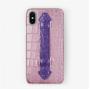 Ins Hot Sales Genuine Leather Embossed Crocodile Pattern Mobile Cell Phone Case Cover With Handle For Iphone 12 13 14 15 pro max