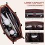 LOVEVOOK 15.6 In Canvas Work Bag with Clutch Purse Waterproof Briefcase Shoulder Handbag Computer Bag Laptop Tote Bag for Women