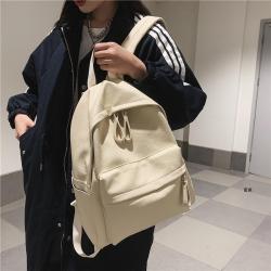 Large capacity soft leather minimalist and versatile backpack