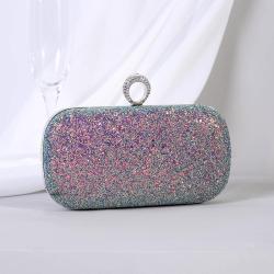 2024 New Shiny Ring Handheld Bag Fashion Dress Evening Bag