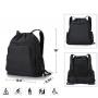 Gelory Drawstring Backpack Nylon Sports Gym Waterproof String Bag Cinch Sack Gymsack for Men Women