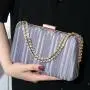 New Ladies Evening Bag Diamond Handbags Women Banquet Dinner Clutch Bag Chain Small Square Bag