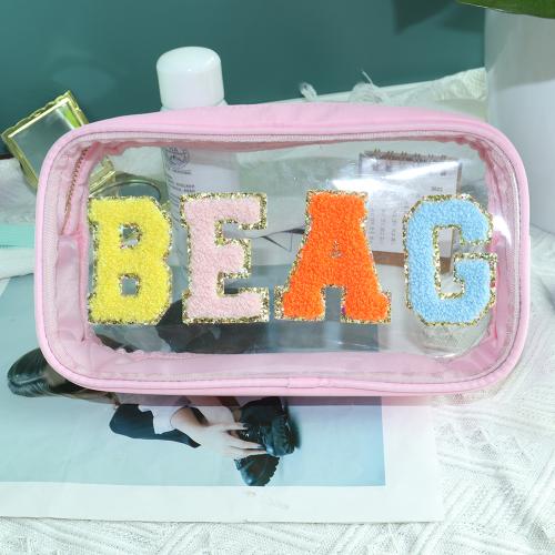 Lipstick Case Vanity Bag 4 Size Clear Transparent Cosmetic PVC Pouch  Packaging Custom Square Toiletry Wash Cosmetic Bag