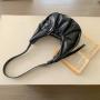 New Silver Fashion Women's Bag Wrinkled Vegetarian Messenger Bags Soft PU Leather Large Capacity Hand Shoulder Bag
