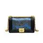 2024 Custom Snake Genuine Leather Sling Bag For Women Luxury Crossbody Chain