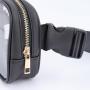 Custom Portable Durable Portable Sports Travel Men PVC Zipper Stadium Approved Bags Clear Waist Pack Handbag Clear Chest Bag