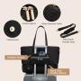 LOVEVOOK 2pcs/set Travel Weekender Overnight Bags Gym Duffle Bag with Shoe Compartment & Wet Pocket Garment travel duffel bag