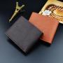 OEM847 Short Men's Wallet Fashion Business Silm Purse Lychee Pattern Wallet Gift for Men Vintage Credit Card Holder