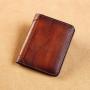 Men's Short Wallet multifunctional Vintage Card Holder thin Wallets Genuine Leather Money Bag Leather Wallet carteras para mujer