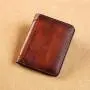 Men's Short Wallet multifunctional Vintage Card Holder thin Wallets Genuine Leather Money Bag Leather Wallet carteras para mujer