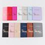 ZR909 Passport Bag Gold Stamping Multi-color Aircraft Pattern Leather Hand Sewn PU Passport Clip Custom Logo Passport Cover