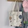 Custom Logo Thick Cotton Canvas Chic School Women Lady Handbag Eco Friendly Shopping Cotton Tote Bag Shopping Bags