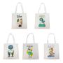 eco-friendly Plain Printed tote bag Canvas Weekend Pockets Grocery Reusable Shoulder Washable Foldable Cotton Anime Tote Bag