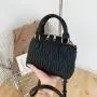 Pleated Handbags Fashion Pure Color Handbag For Women Luxury Small And Square Woman Bags Shoulder Bag