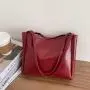 Women's Large Capacity Pure Color PU Leather Crossbody Shoulder Bag Fashionable Bolsas para Mujer
