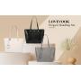 Lovevook 2022 Brand Designer Handbags Set for Women Fashion Shoulder Tote Bags Top Handle Satchel 3pcs Ladies Purse and Handbags