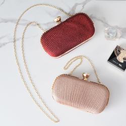 2022 Pleated New European and American Dinner Bag One Shoulder Evening Bag Small Crowd Handbag High Sense Handbag