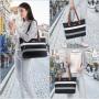 2pc/set Waterproof Lightweight Oxford Handbag Set Fits 15.6 in Shoulder bag Purse Work School Laptop Tote Bag for Women with USB