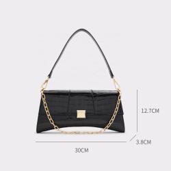Women 2023 special Designer Metal Handle Hand Bags Leather Purses and Handbags Ladies black Crocodile shoulder Bags