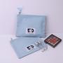 Custom Logo Printing Cotton Canvas Zipper Cosmetic Bag Organic Gift Makeup Canvas Pouch
