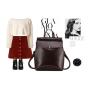 LOVEVOOK Realer school bag for girls teenagers vintage large travel female shoulder bag women backpack genuine leather backpacks